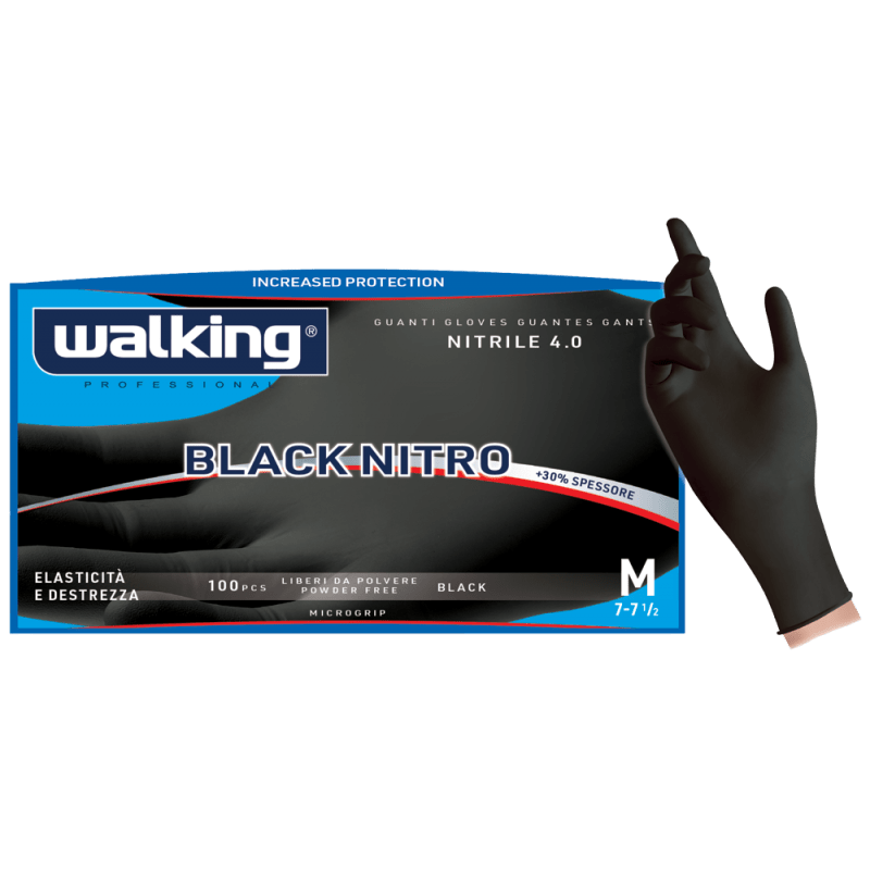 Guanti Black Nitro Neri 4 g Microgrip Senza Polvere